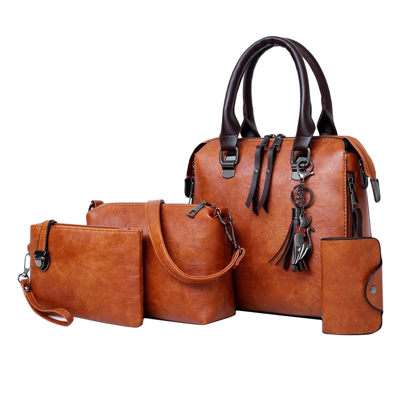 Women'S Bags Handbags - ชุดกระเป๋าถือและกระเป๋าสตางค์สำหรับผู้หญิง สไตล์ลำลอง หนัง PU วินเทจ กระเป๋าโท้ท