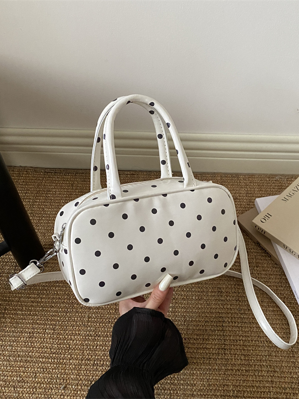 Women'S Young Bags - กระเป๋าถือสไตล์เกาหลีลายจุดขนาดใหญ่สำหรับฤดูร้อน กระเป๋าสะพายไหล่และสะพายข้างแฟชั่นสำหรับสาวรุ่นใหม่ สไตล์เรียบง่ายลำลอง