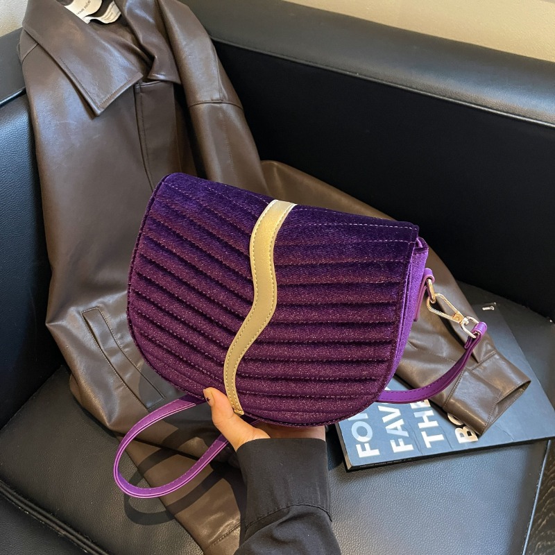 Women Bags 2026 Trends - กระเป๋าสะพายข้างแบบเปิดปิดด้านบน ลายควิลท์ปัก สำหรับผู้หญิง คอลเลคชั่นใหม่ฤดูใบไม้ร่วง 2026 กระเป๋าสะพายไหล่เดี่ยว