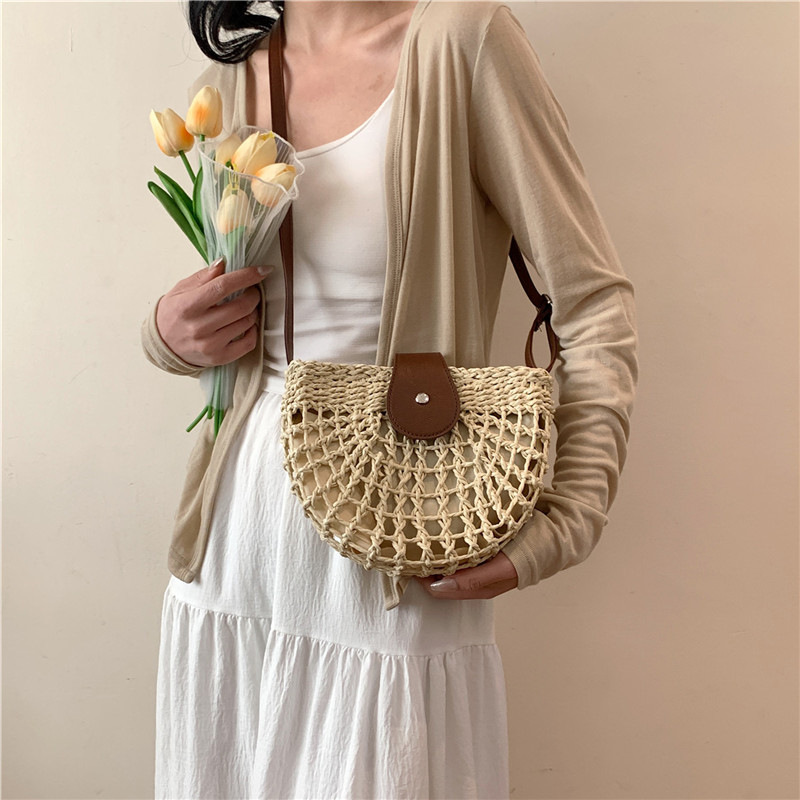 กระเป๋าสะพายข้างทรงอานม้า ทำจา - Women'S Raffia Bags บทวิจารณ์และราคา