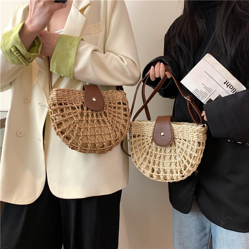 กระเป๋าสะพายข้างทรงอานม้า ทำจา - Women'S Raffia Bags บทวิจารณ์และราคา